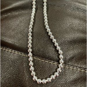 Sterling Silver (plated)Bead Necklace
